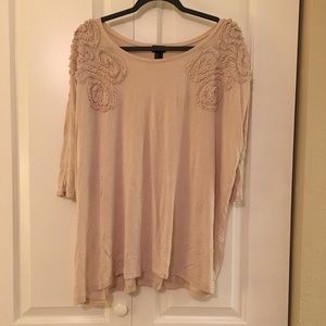 H&M Beige Raffle Blouse